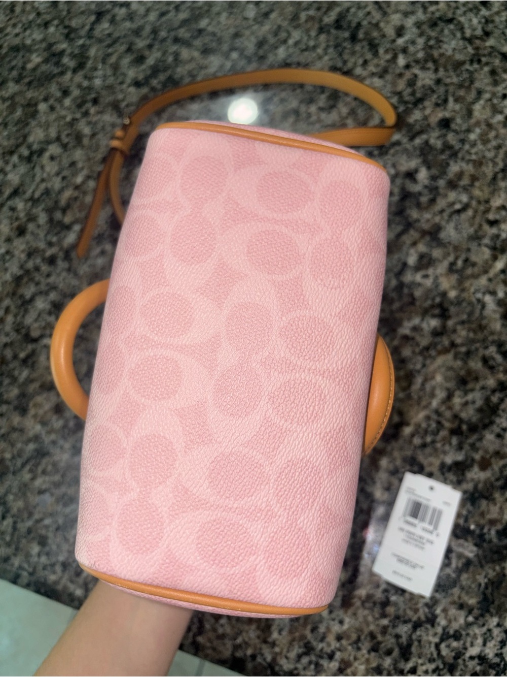Coach powder Pink Mini Satchel with Tan Trim and Gold Hardware - Picture 4 of 4